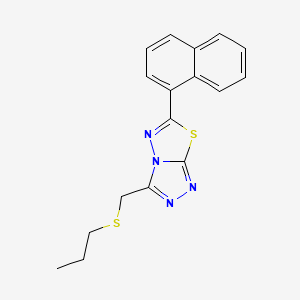 6-(1-Naphthyl)-3-[(propylsulfanyl)methyl][1,2,4]triazolo[3,4-b][1,3,4]thiadiazole