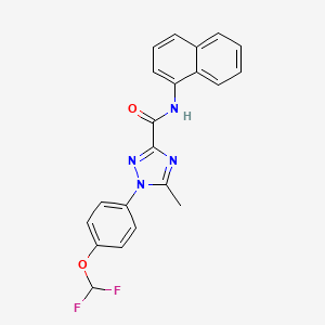 1-[4-(difluoromethoxy)phenyl]-5-methyl-N-(1-naphthyl)-1H-1,2,4-triazole-3-carboxamide