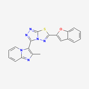 3-[6-(1-Benzofuran-2-yl)[1,2,4]triazolo[3,4-b][1,3,4]thiadiazol-3-yl]-2-methylimidazo[1,2-a]pyridine