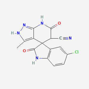 3'-Methyl-5-chloro-1,2,2',5',6',7'-hexahydro-2,6'-dioxospiro(indole-3,4'-pyrazolo[3,4-b]pyridine)-5'-carbonitrile