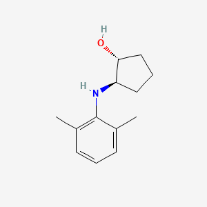 molecular formula C13H19NO B13358140 Rel-(1R,2R)-2-((2,6-dimethylphenyl)amino)cyclopentan-1-ol 