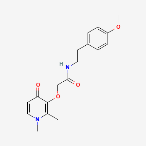 molecular formula C18H22N2O4 B13358172 2-[(1,2-dimethyl-4-oxo-1,4-dihydropyridin-3-yl)oxy]-N-[2-(4-methoxyphenyl)ethyl]acetamide 