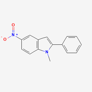 molecular formula C15H12N2O2 B1335818 1-甲基-5-硝基-2-苯基-1H-吲哚 CAS No. 31521-56-9