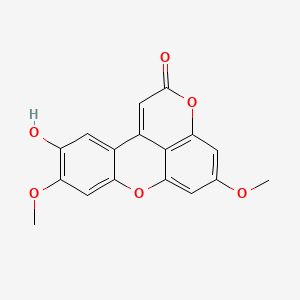 2H-Pyrano(2,3,4-kl)xanthen-2-one, 10-hydroxy-5,9-dimethoxy-