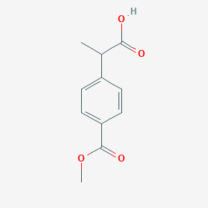 molecular formula C11H12O4 B13358226 2-(4-(Methoxycarbonyl)phenyl)propanoic acid 