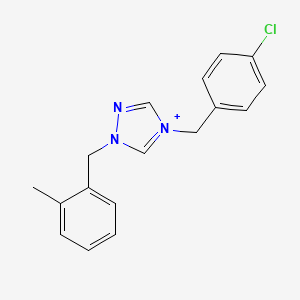 4-(4-chlorobenzyl)-1-(2-methylbenzyl)-1H-1,2,4-triazol-4-ium