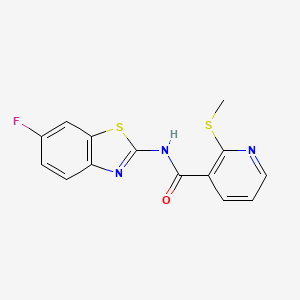 N-(6-fluoro-1,3-benzothiazol-2-yl)-2-methylsulfanylpyridine-3-carboxamide