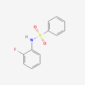 molecular formula C12H10FNO2S B13358254 N-(2-fluorophenyl)benzenesulfonamide 