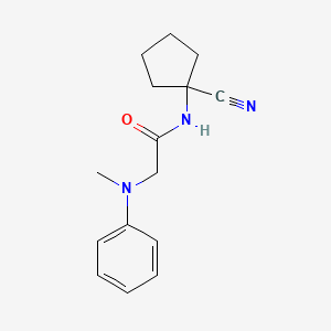 molecular formula C15H19N3O B13358264 N-(1-Cyanocyclopentyl)-2-(methyl(phenyl)amino)acetamide 