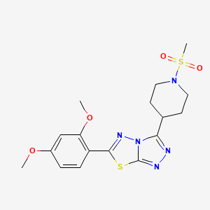 6-(2,4-Dimethoxyphenyl)-3-[1-(methylsulfonyl)-4-piperidinyl][1,2,4]triazolo[3,4-b][1,3,4]thiadiazole