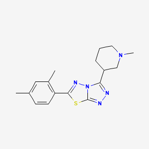 molecular formula C17H21N5S B13358280 6-(2,4-Dimethylphenyl)-3-(1-methyl-3-piperidinyl)[1,2,4]triazolo[3,4-b][1,3,4]thiadiazole 