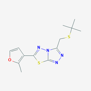 3-[(Tert-butylsulfanyl)methyl]-6-(2-methyl-3-furyl)[1,2,4]triazolo[3,4-b][1,3,4]thiadiazole