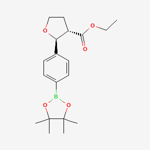 (4-((2S,3S)-3-(Ethoxycarbonyl)tetrahydrofuran-2-YL)phenyl)boronic acid pinacol ester