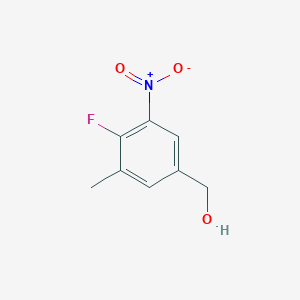 molecular formula C8H8FNO3 B13358367 4-Fluoro-3-methyl-5-nitrobenzyl alcohol 