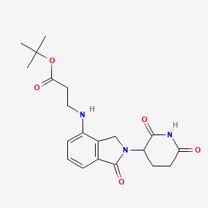 molecular formula C20H25N3O5 B13358388 tert-Butyl 3-((2-(2,6-dioxopiperidin-3-yl)-1-oxoisoindolin-4-yl)amino)propanoate 