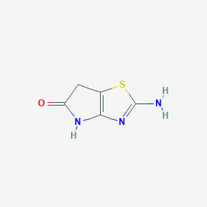 molecular formula C5H5N3OS B13358394 2-Amino-4H-pyrrolo[2,3-d]thiazol-5(6H)-one 