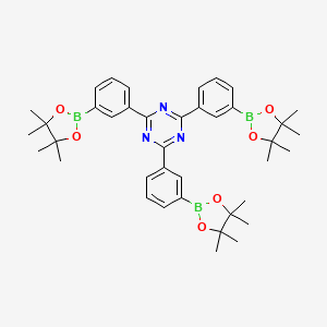 molecular formula C39H48B3N3O6 B13358395 2,4,6-Tris(3-(4,4,5,5-tetramethyl-1,3,2-dioxaborolan-2-yl)phenyl)-1,3,5-triazine 