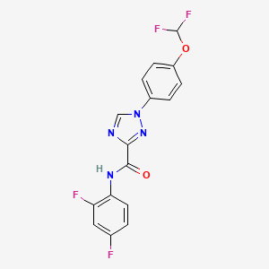 1-[4-(difluoromethoxy)phenyl]-N-(2,4-difluorophenyl)-1H-1,2,4-triazole-3-carboxamide