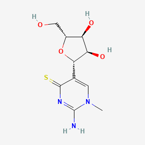 molecular formula C10H15N3O4S B13358408 2-Amino-5-((2S,3R,4S,5R)-3,4-dihydroxy-5-(hydroxymethyl)tetrahydrofuran-2-yl)-1-methylpyrimidine-4(1H)-thione 