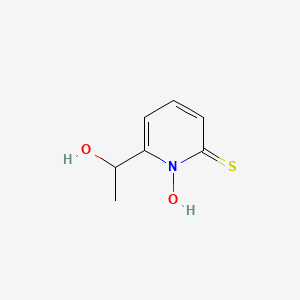 molecular formula C7H9NO2S B13358432 2-(1-Hydroxyethyl)-6-mercaptopyridine 1-oxide 