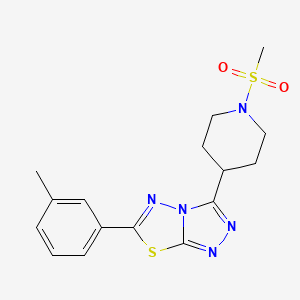 6-(3-Methylphenyl)-3-[1-(methylsulfonyl)-4-piperidinyl][1,2,4]triazolo[3,4-b][1,3,4]thiadiazole