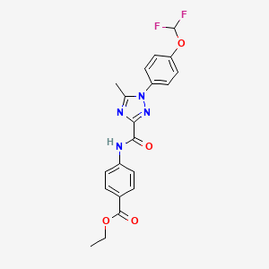 ethyl 4-[({1-[4-(difluoromethoxy)phenyl]-5-methyl-1H-1,2,4-triazol-3-yl}carbonyl)amino]benzoate