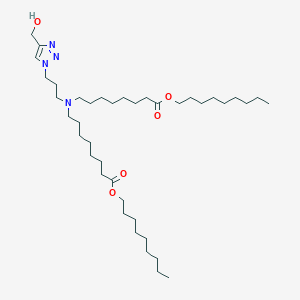 molecular formula C40H76N4O5 B13358447 Dinonyl 8,8'-((3-(4-(hydroxymethyl)-1H-1,2,3-triazol-1-yl)propyl)azanediyl)dioctanoate 