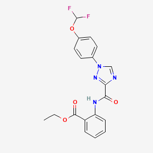 ethyl 2-[({1-[4-(difluoromethoxy)phenyl]-1H-1,2,4-triazol-3-yl}carbonyl)amino]benzoate