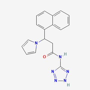 3-(naphthalen-1-yl)-3-(1H-pyrrol-1-yl)-N-(2H-tetrazol-5-yl)propanamide