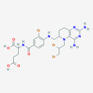 2-(3-Bromo-4-(((2,4-diamino-5-(2,3-dibromopropyl)-5,6,7,8-tetrahydropyrido[3,2-d]pyrimidin-6-yl)methyl)amino)benzamido)pentanedioic acid