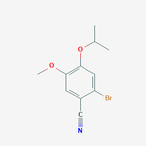 molecular formula C11H12BrNO2 B1335848 2-溴-4-异丙氧基-5-甲氧基苯甲腈 CAS No. 515846-11-4