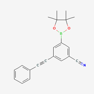 3-(Phenylethynyl)-5-(4,4,5,5-tetramethyl-1,3,2-dioxaborolan-2-YL)benzonitrile