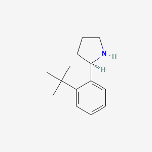 molecular formula C14H21N B13358493 (R)-2-(2-(tert-Butyl)phenyl)pyrrolidine 