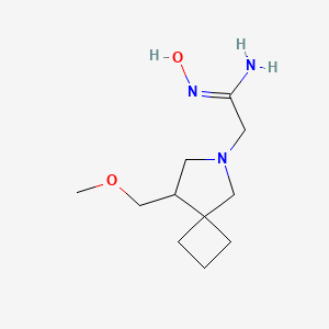 molecular formula C11H21N3O2 B13358524 N'-Hydroxy-2-(8-(methoxymethyl)-6-azaspiro[3.4]octan-6-yl)acetimidamide 