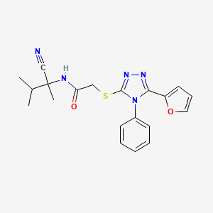 N-(1-cyano-1,2-dimethylpropyl)-2-{[5-(furan-2-yl)-4-phenyl-4H-1,2,4-triazol-3-yl]sulfanyl}acetamide