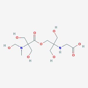 molecular formula C12H24N2O9 B13358534 2-((1,3-Dihydroxy-2-(((3-hydroxy-2-(hydroxymethyl)-2-((hydroxymethyl)(methyl)amino)propanoyl)oxy)methyl)propan-2-yl)amino)acetic acid 