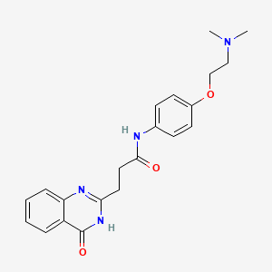 molecular formula C21H24N4O3 B13358549 N-{4-[2-(dimethylamino)ethoxy]phenyl}-3-(4-hydroxyquinazolin-2-yl)propanamide 