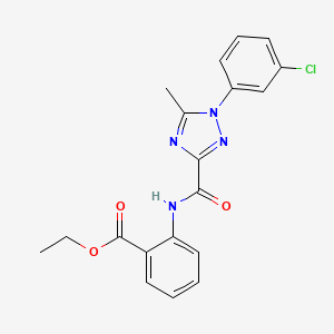 ethyl 2-({[1-(3-chlorophenyl)-5-methyl-1H-1,2,4-triazol-3-yl]carbonyl}amino)benzoate