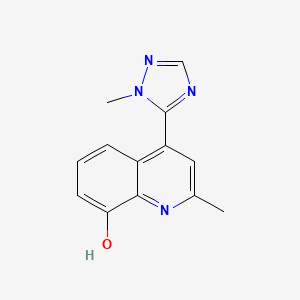 molecular formula C13H12N4O B13358596 2-Methyl-4-(1-methyl-1H-1,2,4-triazol-5-yl)quinolin-8-ol CAS No. 1174132-59-2