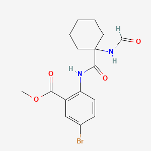 molecular formula C16H19BrN2O4 B13358639 Methyl 5-bromo-2-({[1-(formylamino)cyclohexyl]carbonyl}amino)benzoate 