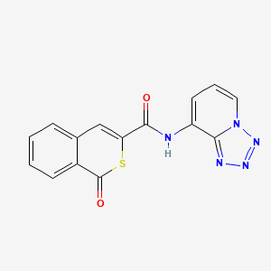 molecular formula C15H9N5O2S B13358651 1-oxo-N-(tetrazolo[1,5-a]pyridin-8-yl)-1H-isothiochromene-3-carboxamide 