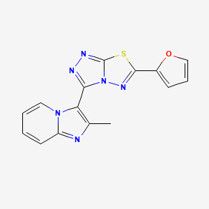 3-[6-(2-Furyl)[1,2,4]triazolo[3,4-b][1,3,4]thiadiazol-3-yl]-2-methylimidazo[1,2-a]pyridine