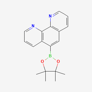 molecular formula C18H19BN2O2 B13358692 5-(4,4,5,5-Tetramethyl-1,3,2-dioxaborolan-2-yl)-1,10-phenanthroline 