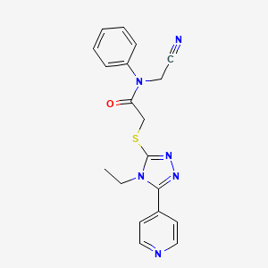 N-(Cyanomethyl)-2-((4-ethyl-5-(pyridin-4-yl)-4H-1,2,4-triazol-3-yl)thio)-N-phenylacetamide