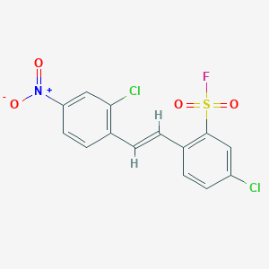 5-Chloro-2-(2-chloro-4-nitrostyryl)benzene-1-sulfonyl fluoride