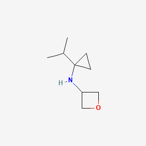 molecular formula C9H17NO B13358702 N-(1-Isopropylcyclopropyl)oxetan-3-amine 