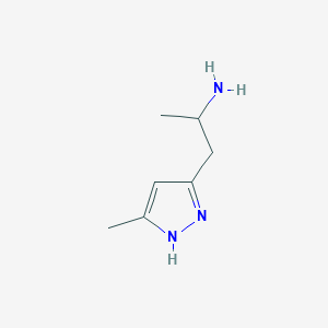 molecular formula C7H13N3 B1335873 1-(5-甲基-1H-吡唑-3-基)丙烷-2-胺 CAS No. 1025087-55-1
