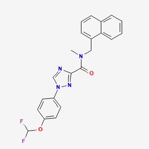 1-[4-(difluoromethoxy)phenyl]-N-methyl-N-(1-naphthylmethyl)-1H-1,2,4-triazole-3-carboxamide