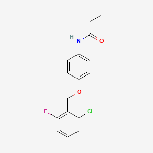 N-{4-[(2-chloro-6-fluorobenzyl)oxy]phenyl}propanamide