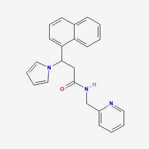 3-(naphthalen-1-yl)-N-(pyridin-2-ylmethyl)-3-(1H-pyrrol-1-yl)propanamide